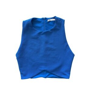 ZARA Blue Crop Top